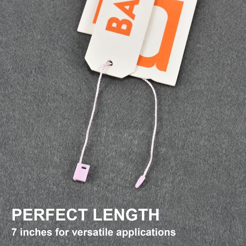 MGTECH 3000Pcs 7 Inch Hang Tag Strings, Retail Price Hang Tag String Fasteners, Pink - Image 3